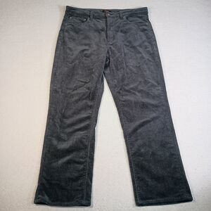 Quince Organic Stretch Black Corduroy Women's 14 (36x28) Straight Leg Pants